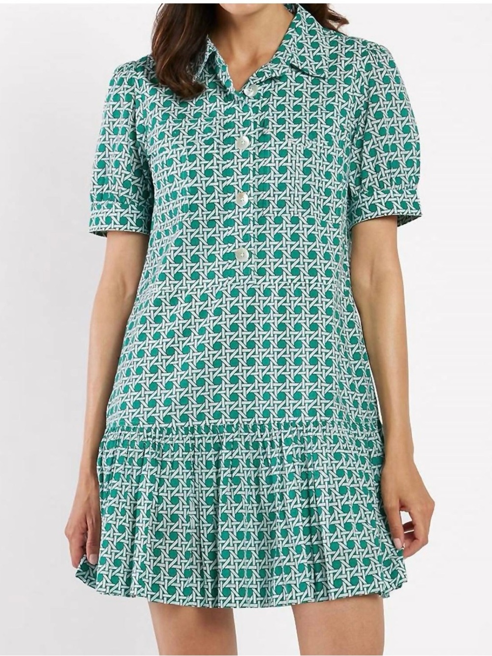 EUC Jude Connolly  Harriet Cotton Voile Dress
In Petite Rattan Jade